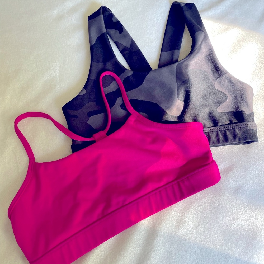 Set of 2 girls sport bras